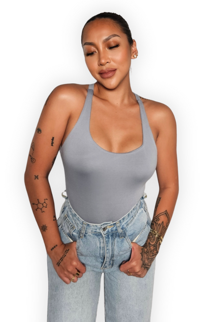 GENA DOUBLE LAYER BACKLESS TOP