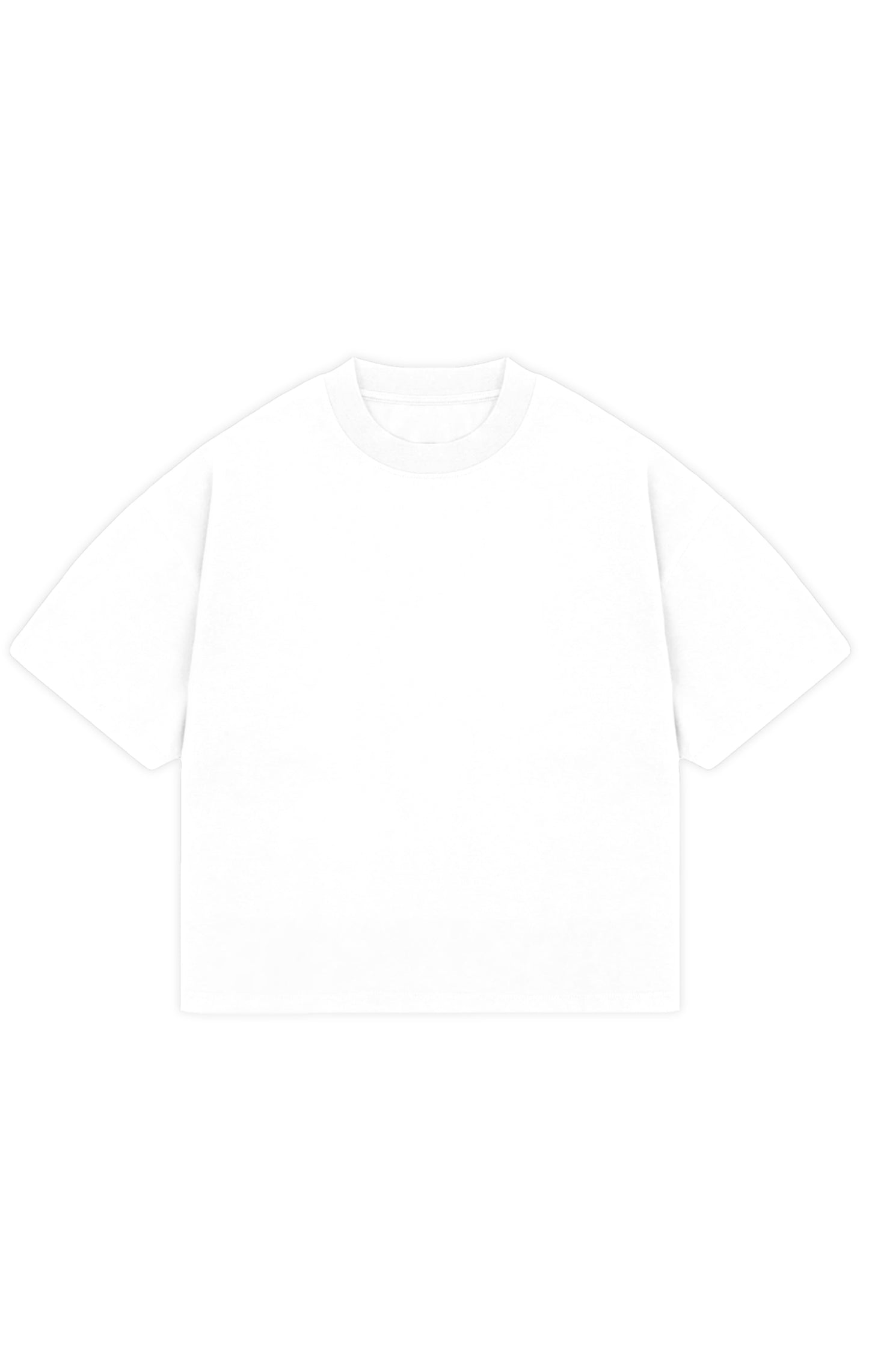 310GSM CROP OVERSIZE TEE- WHITE
