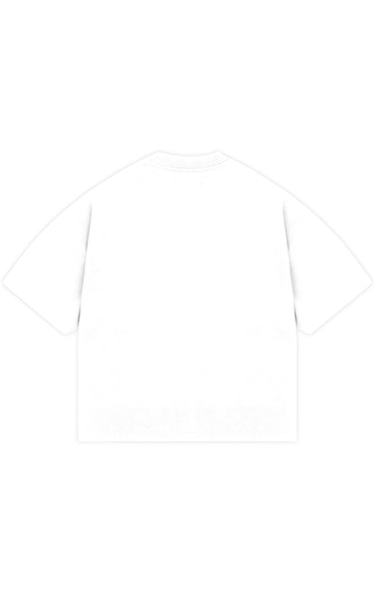 310GSM CROP OVERSIZE TEE- WHITE