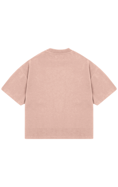 310GSM CROP OVERSIZE TEE- BLUSH PINK