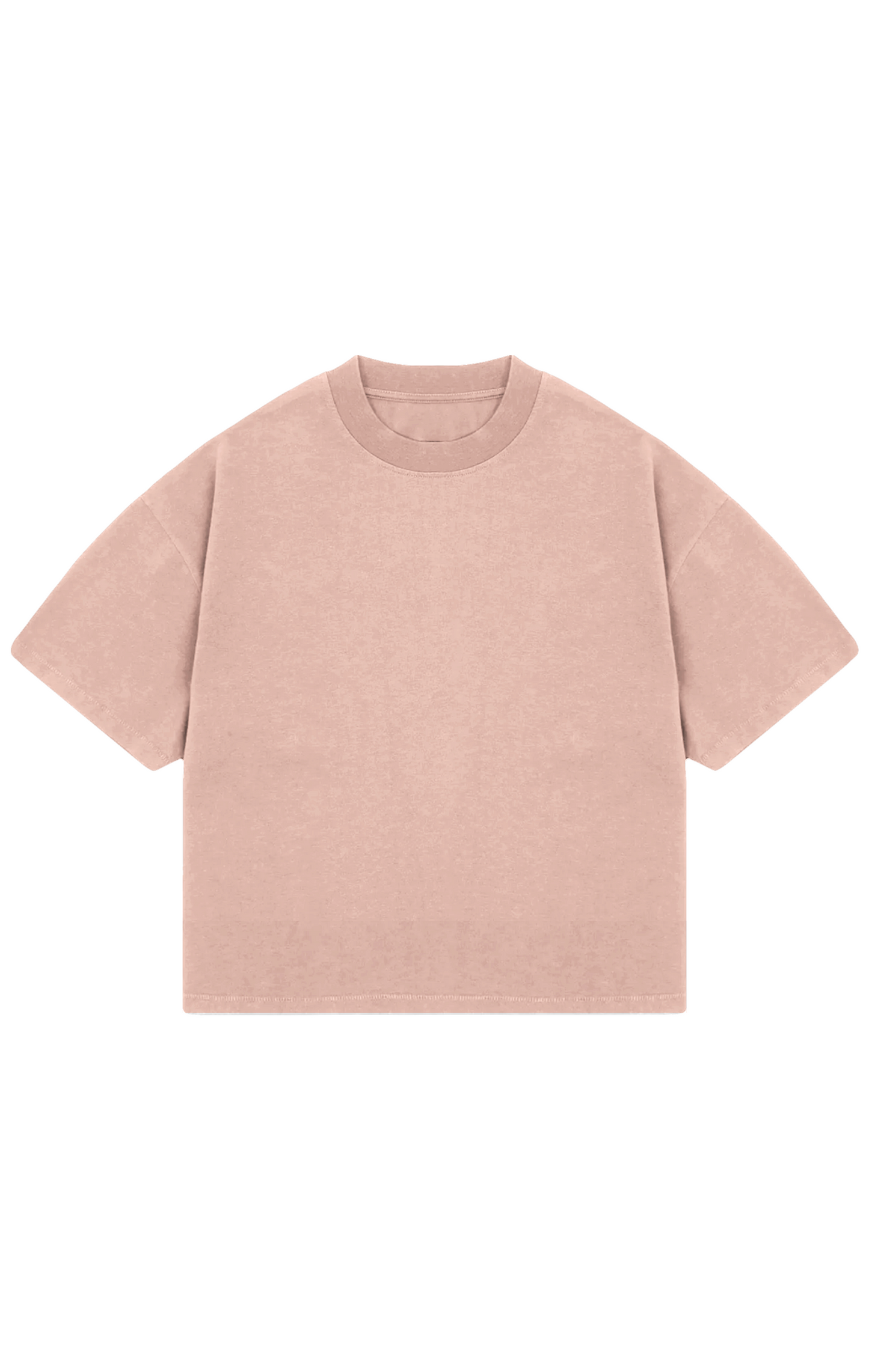 310GSM CROP OVERSIZE TEE- BLUSH PINK