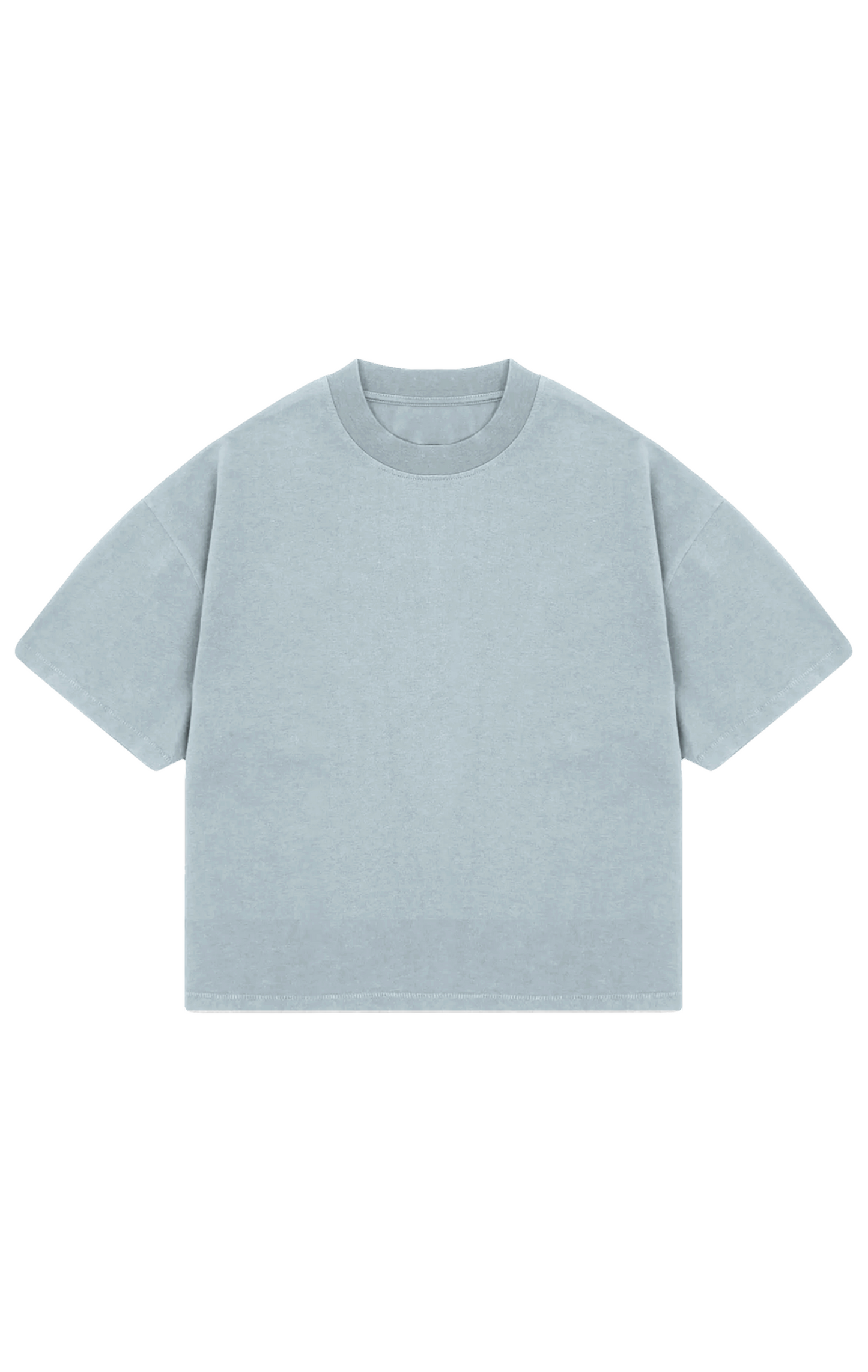 310GSM CROP OVERSIZE TEE - COUNTRY BLUE
