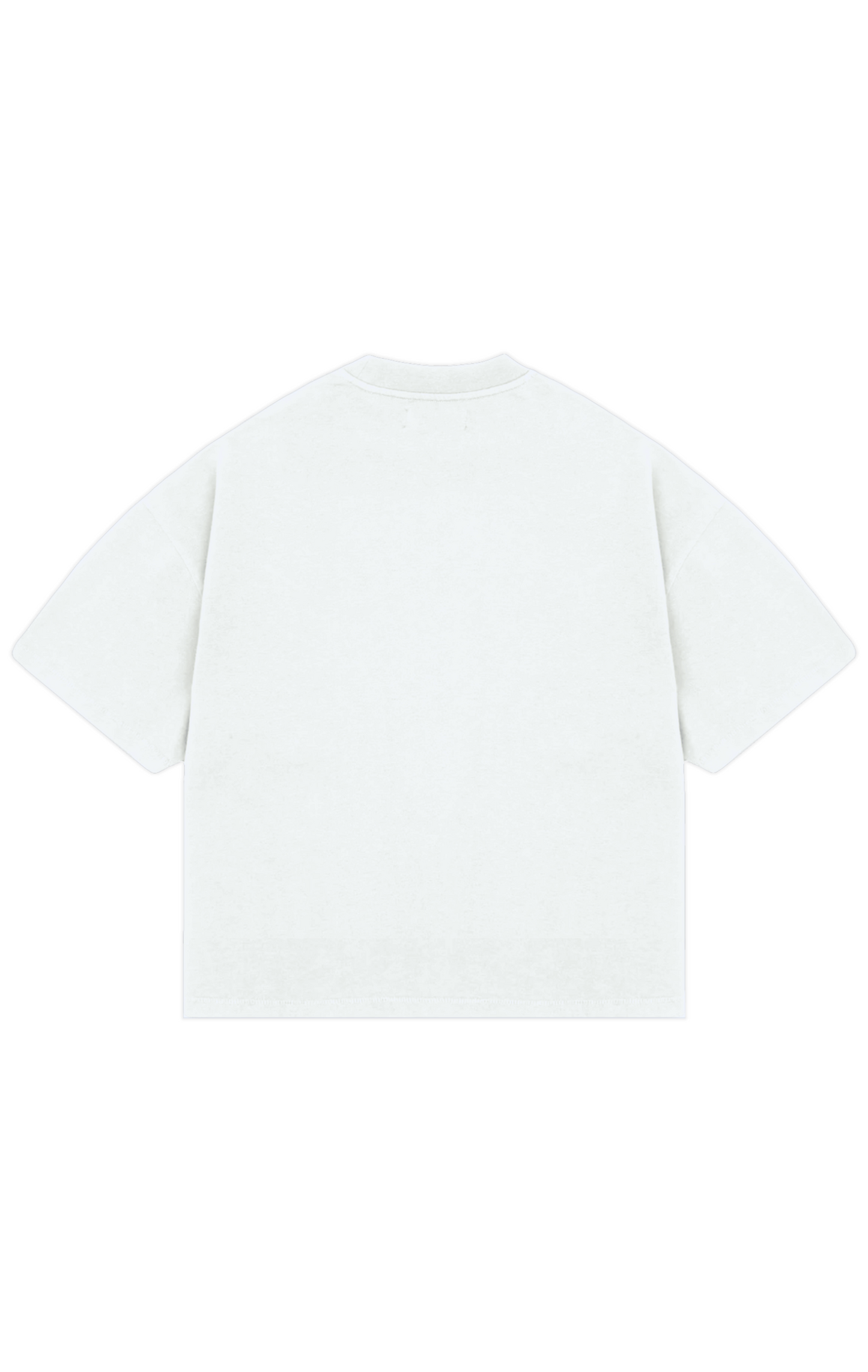 310GSM CROP OVERSIZE TEE - WHITE