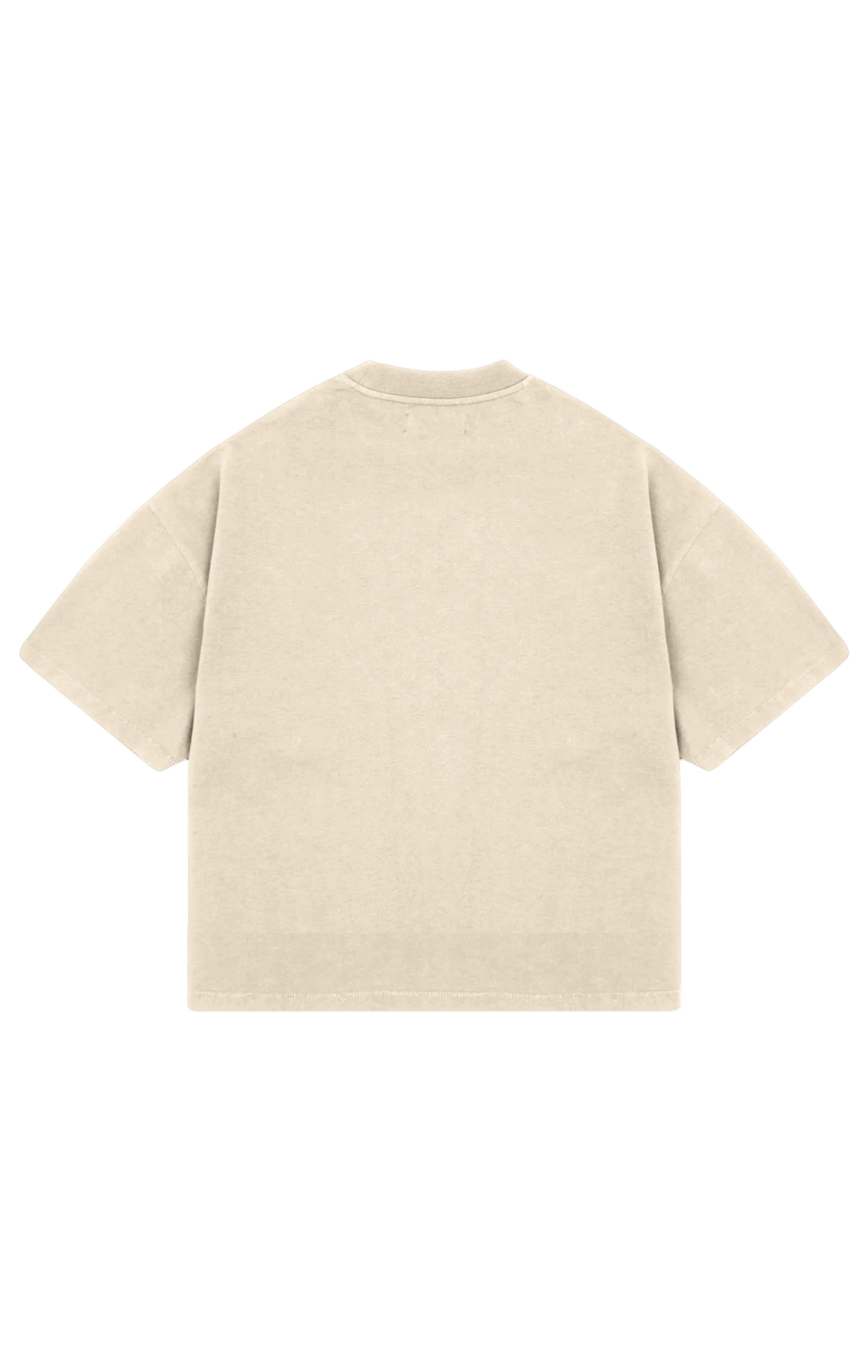 310GSM CROP OVERSIZE TEE - SAND