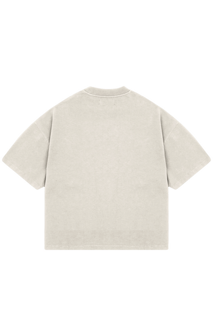 310GSM CROP OVERSIZE TEE - IVORY
