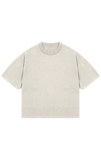 310GSM CROP OVERSIZE TEE - IVORY