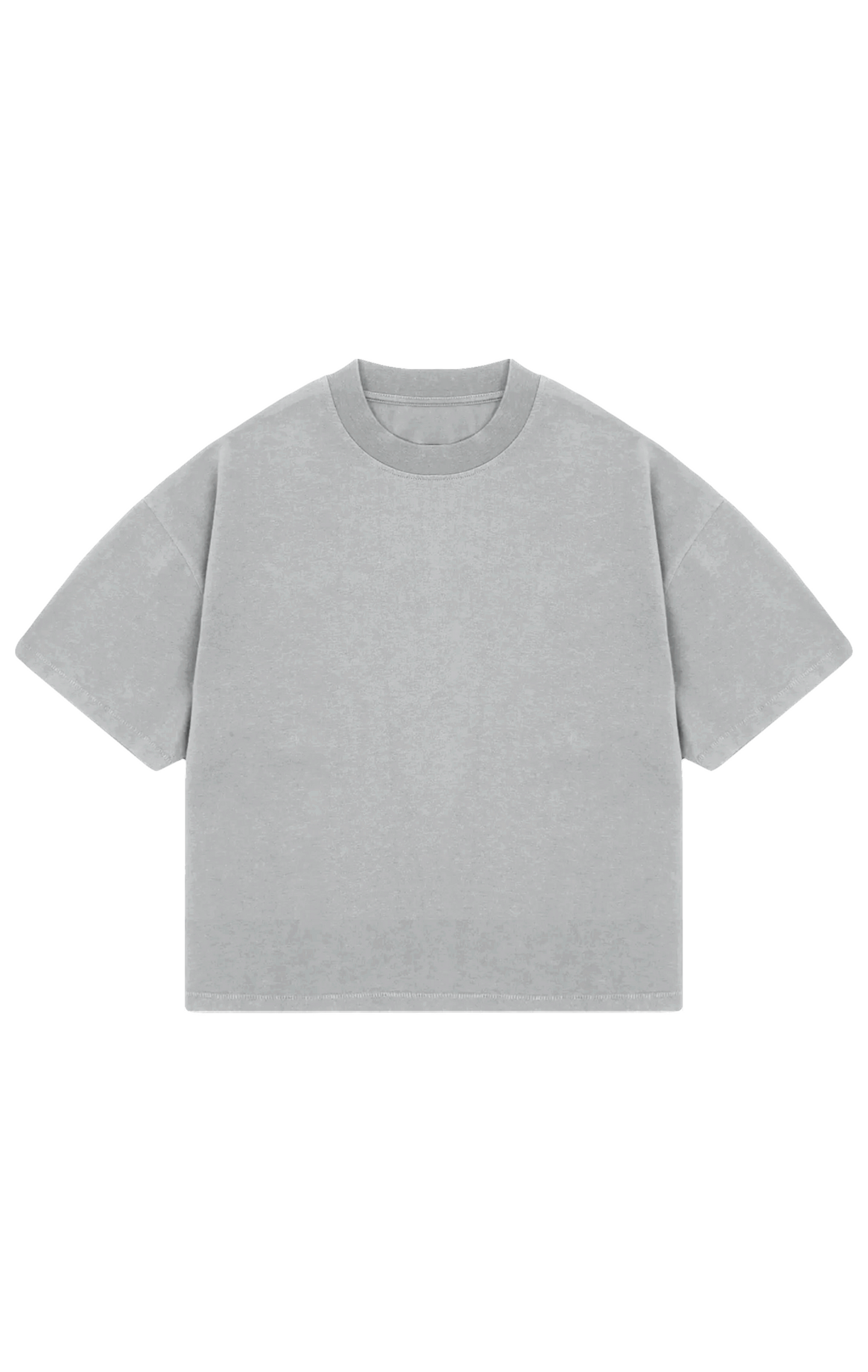 310GSM CROP OVERSIZE TEE - ASH