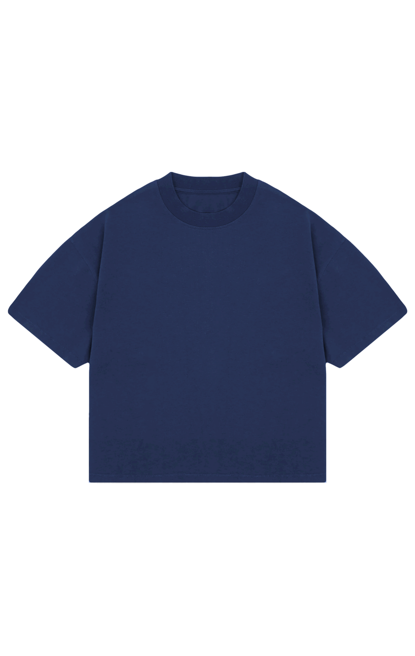 310GSM CROP OVERSIZE TEE- NAVY
