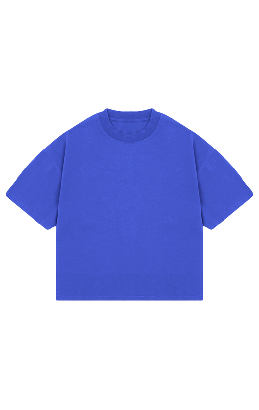 310GSM CROP OVERSIZE TEE - ROYAL BLUE