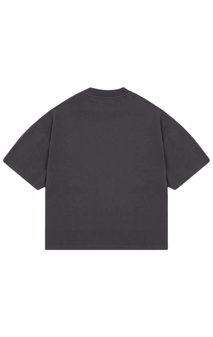 310GSM CROP OVERSIZE TEE- FOSSIL