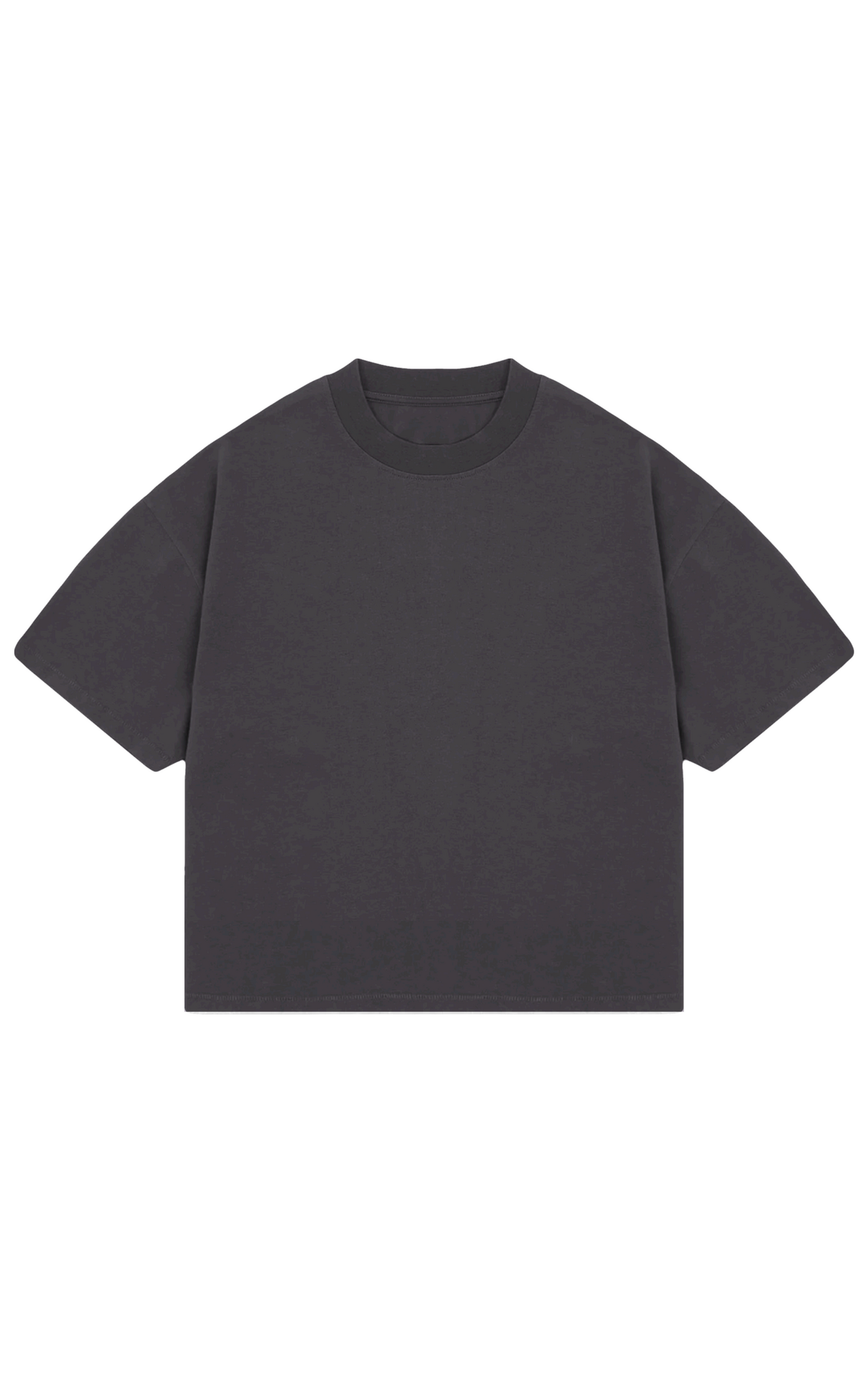 310GSM CROP OVERSIZE TEE- FOSSIL