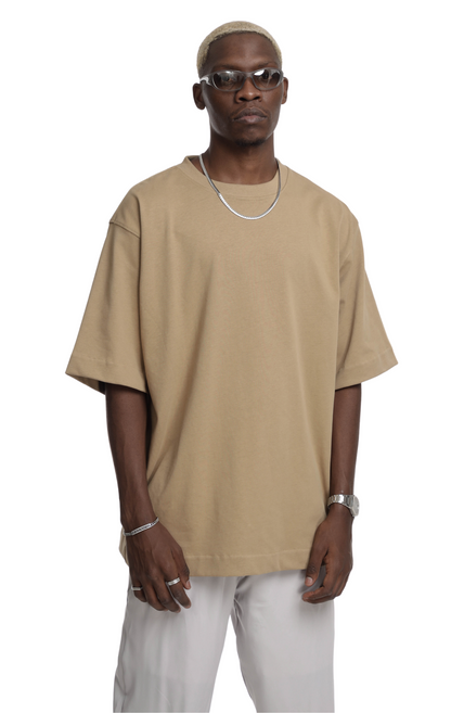 300GSM OVERSIZED TEE- CARAMEL